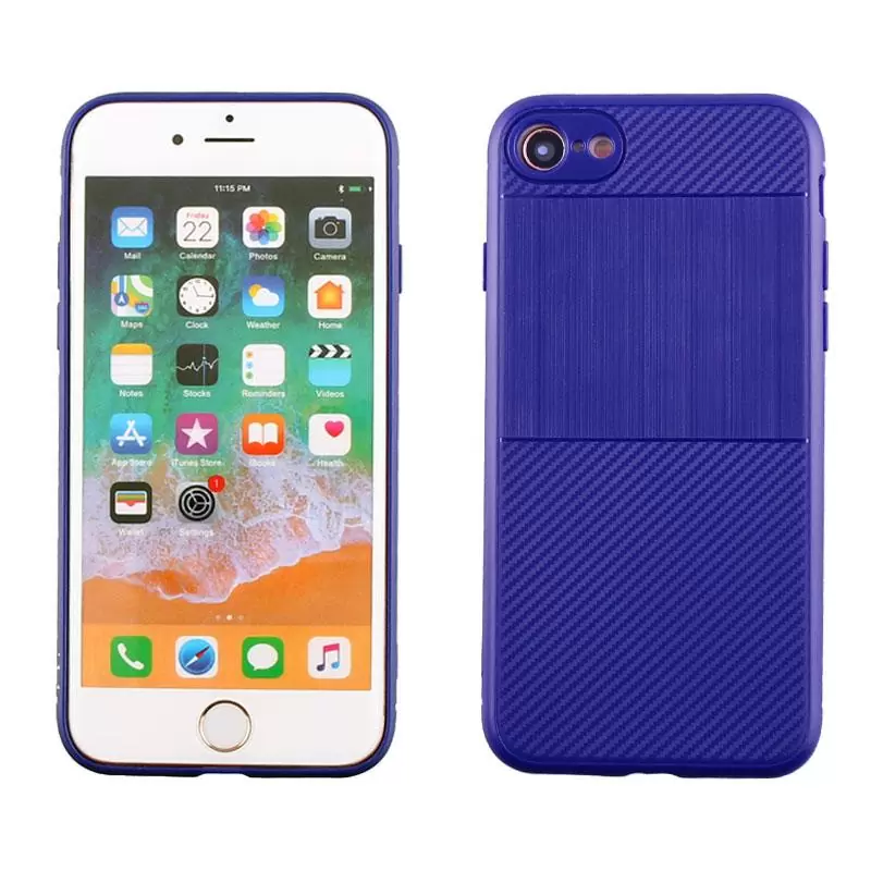 matshop.gr - IDOL 1991 ΘΗΚΗ IPHONE SE 2022/IPHONE SE 2020/IPHONE 8/7 4.7" CARBON TPU BLUE