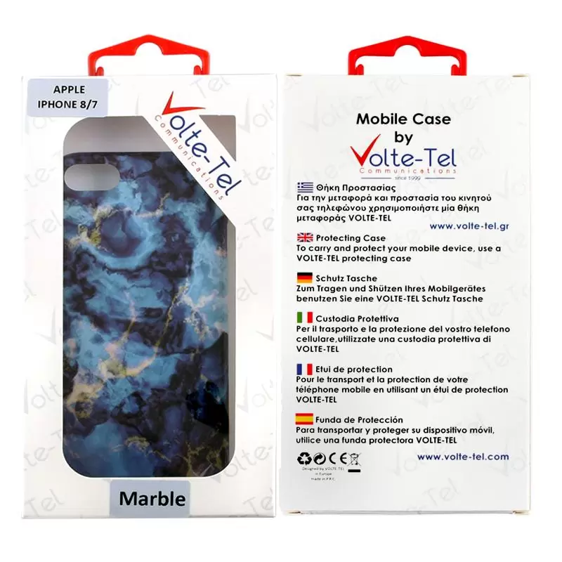 matshop.gr - VOLTE-TEL ΘΗΚΗ IPHONE SE 2022/IPHONE SE 2020/IPHONE 8/7 4.7" MARBLE TPU BLUE 05