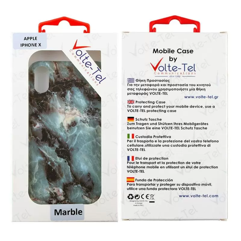 matshop.gr - VOLTE-TEL ΘΗΚΗ IPHONE XS/X 5.8" MARBLE TPU BLUE 04
