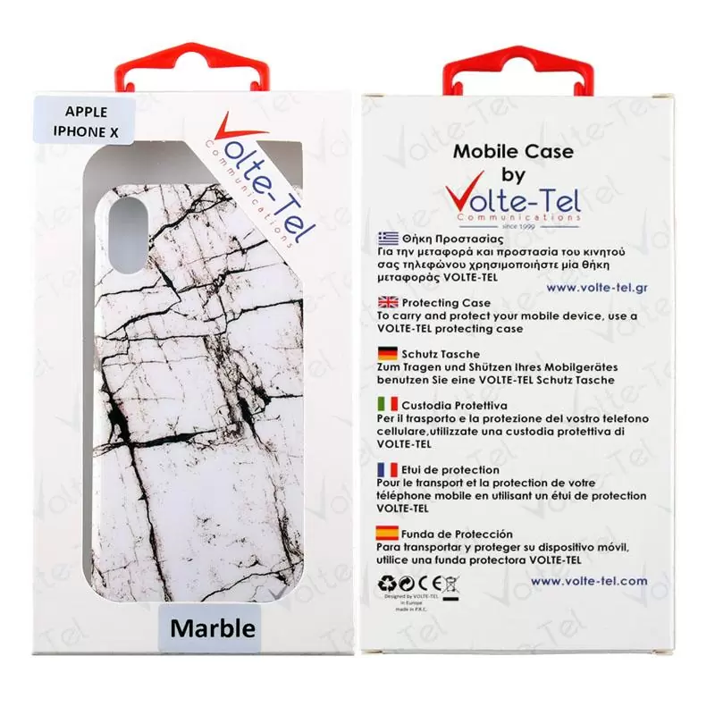 matshop.gr - VOLTE-TEL ΘΗΚΗ IPHONE XS/X 5.8" MARBLE TPU WHITE 03