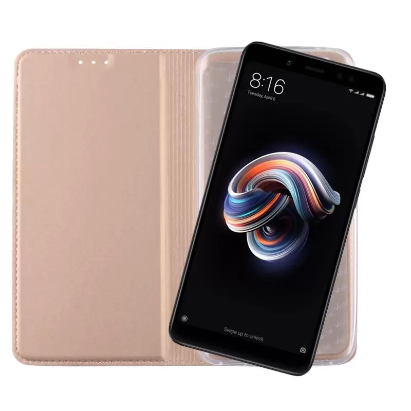 matshop.gr - VOLTE-TEL ΘΗΚΗ XIAOMI REDMI NOTE 5 AI DUAL CAMERA 5.99" MAGNET BOOK STAND GOLD
