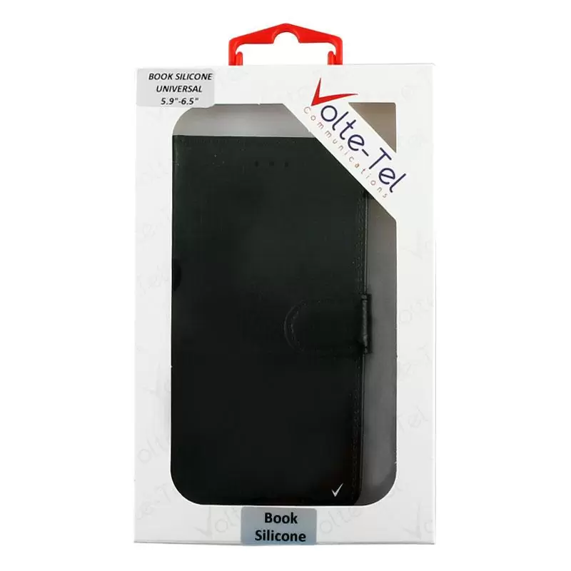 matshop.gr - VOLTE-TEL ΘΗΚΗ UNIVERSAL 5.9"-6.9" 16x8cm BOOK SILICONE BLACK