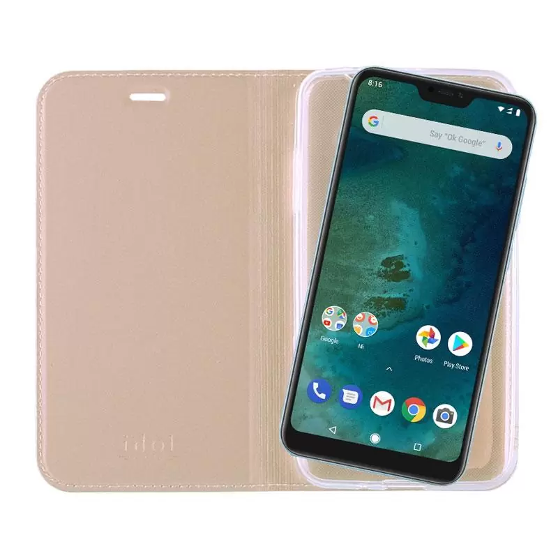 matshop.gr - IDOL 1991 ΘΗΚΗ XIAOMI MI A2 LITE 5.84" PRIME MAGNET BOOK STAND GOLD