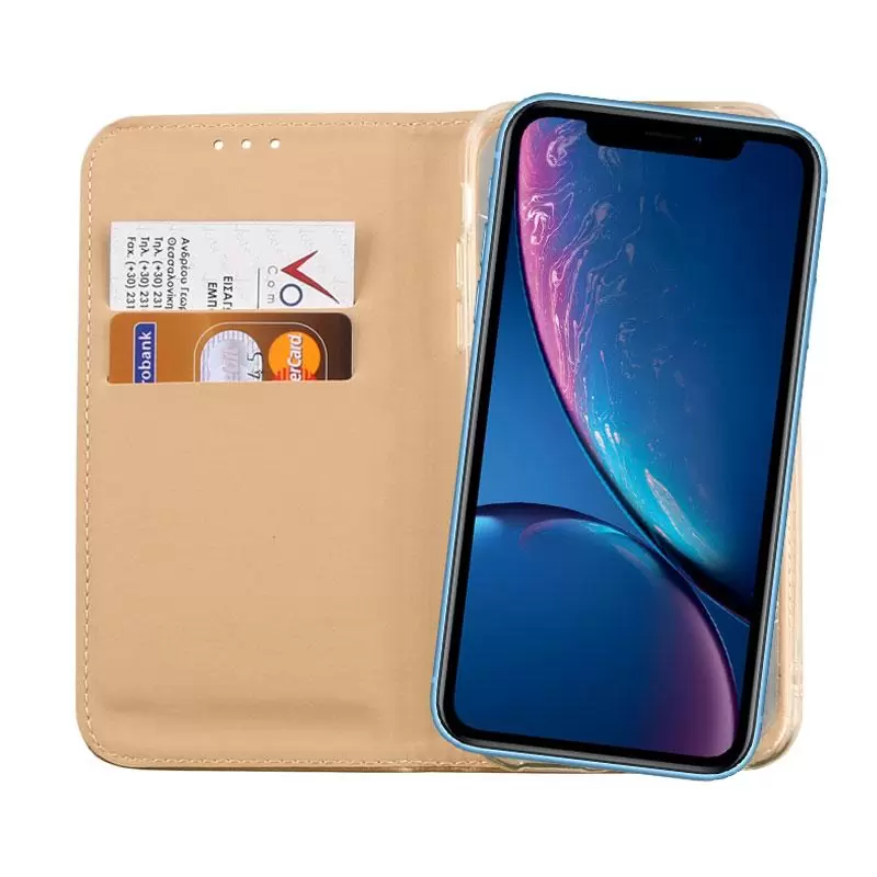 matshop.gr - VOLTE-TEL ΘΗΚΗ IPHONE XR 6.1" POCKET MAGNET BOOK STAND GOLD