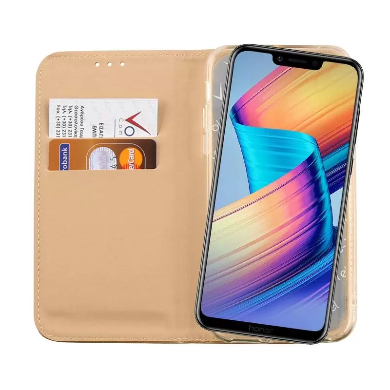 matshop.gr - VOLTE-TEL ΘΗΚΗ HONOR PLAY 6.3" POCKET MAGNET BOOK STAND GOLD