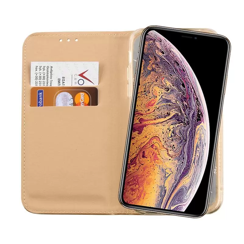 matshop.gr - VOLTE-TEL ΘΗΚΗ IPHONE XS/X 5.8" POCKET MAGNET BOOK STAND GOLD