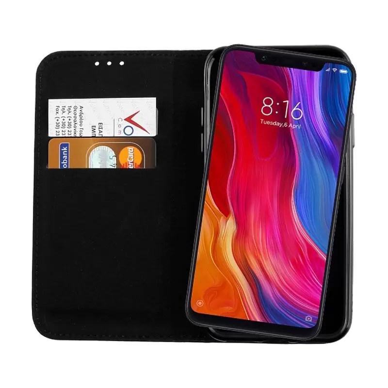 matshop.gr - VOLTE-TEL ΘΗΚΗ XIAOMI MI 8 SE 5.88" POCKET MAGNET BOOK STAND BLACK