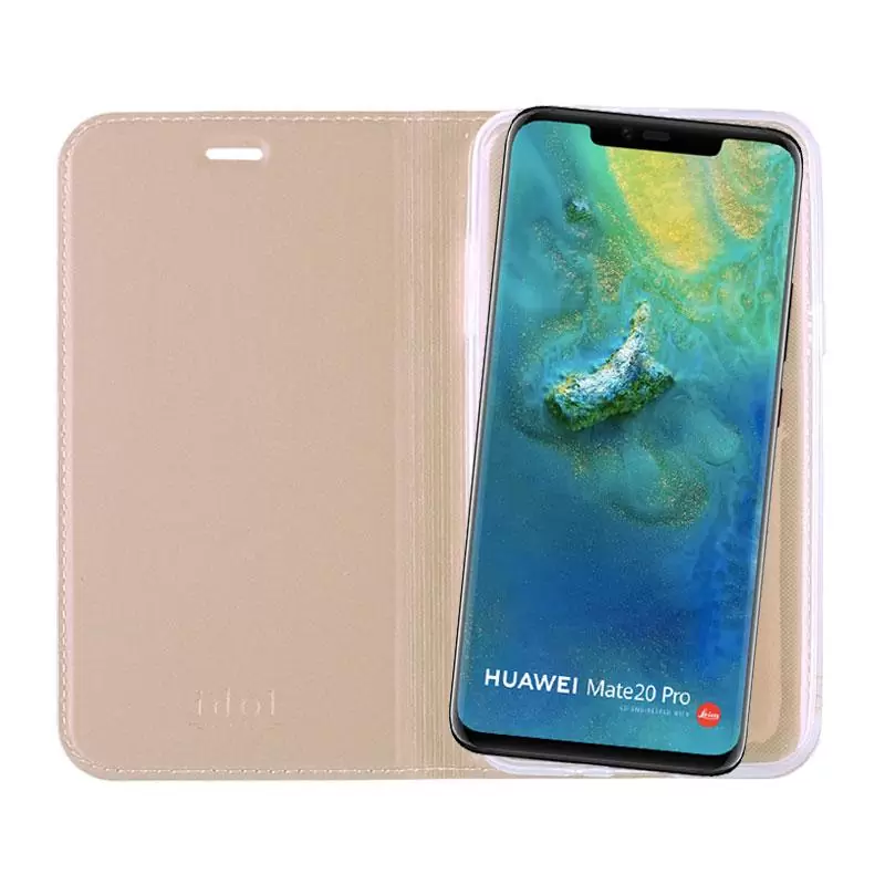 matshop.gr - IDOL 1991 ΘΗΚΗ HUAWEI MATE 20 PRO 6.39" PRIME MAGNET BOOK STAND GOLD