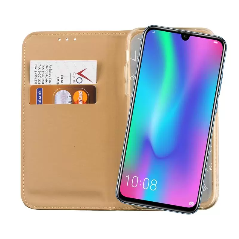 matshop.gr - VOLTE-TEL ΘΗΚΗ HONOR 10 LITE 6.21" POCKET MAGNET BOOK STAND GOLD
