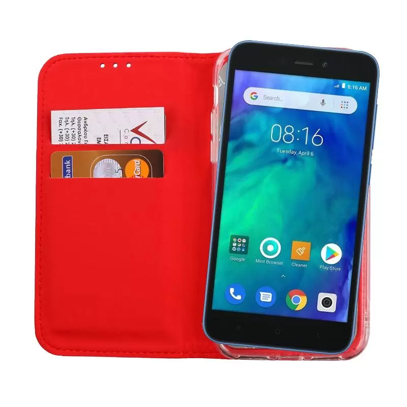 matshop.gr - VOLTE-TEL ΘΗΚΗ XIAOMI REDMI GO 5.0" POCKET MAGNET BOOK STAND RED