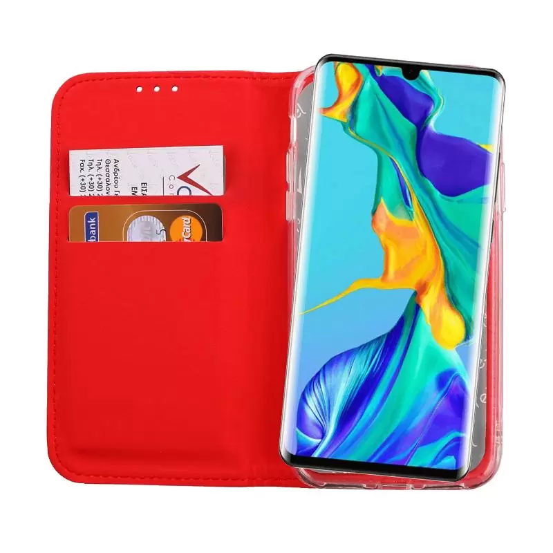 matshop.gr - VOLTE-TEL ΘΗΚΗ HUAWEI P30 PRO 6.47" POCKET MAGNET BOOK STAND RED