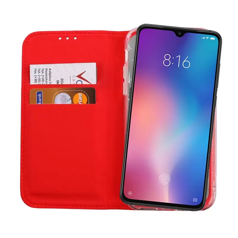 matshop.gr - VOLTE-TEL ΘΗΚΗ XIAOMI MI 9 6.39" POCKET MAGNET BOOK STAND RED