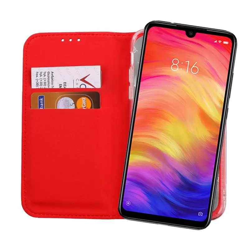 matshop.gr - VOLTE-TEL ΘΗΚΗ XIAOMI REDMI 7 6.26" POCKET MAGNET BOOK STAND RED