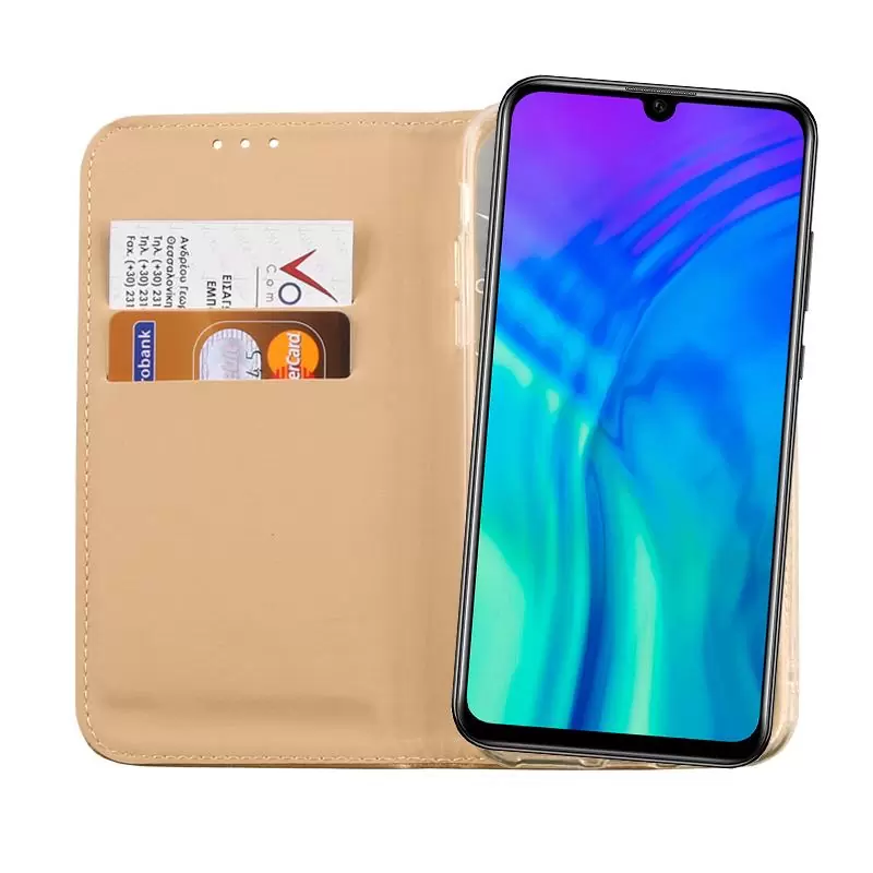 matshop.gr - VOLTE-TEL ΘΗΚΗ HONOR 20 LITE/HONOR 20E 6.21" POCKET MAGNET BOOK STAND GOLD