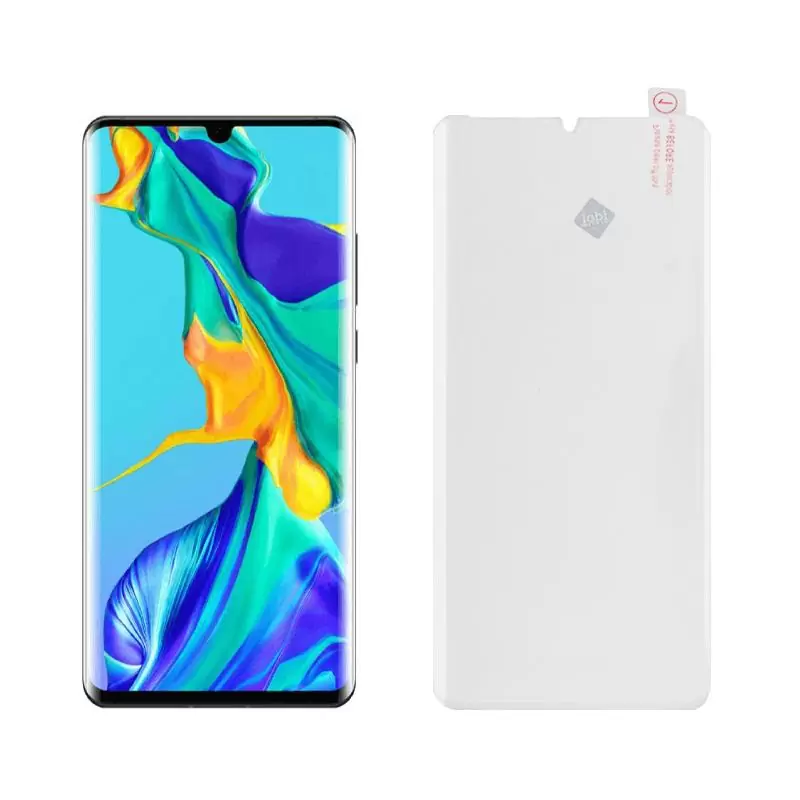 matshop.gr - IDOL 1991 TEMPERED UV GLASS HUAWEI P30 6.1" 9H 0.20mm 10D SEMI WITH GLUE-TOOL FINGER UNLOCK FULL COVER TRANSPARENT