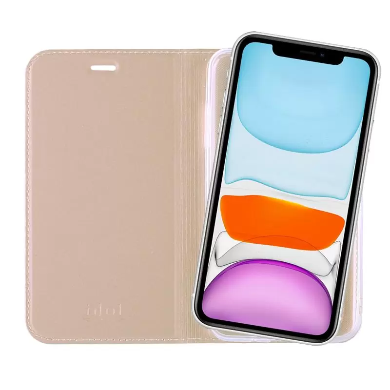 matshop.gr - IDOL 1991 ΘΗΚΗ IPHONE 11 6.1" PRIME MAGNET BOOK STAND GOLD
