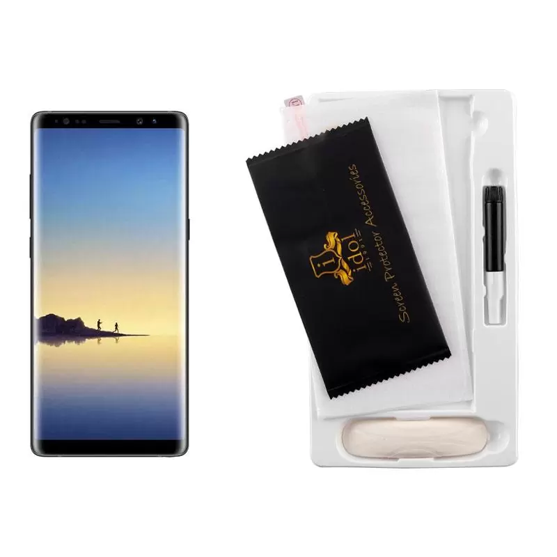 matshop.gr - IDOL 1991 TEMPERED UV GLASS SAMSUNG N950 NOTE 8 6.3" 9H 0.20mm 10D SEMI WITH GLUE-TOOL FULL COVER TRANSPARENT