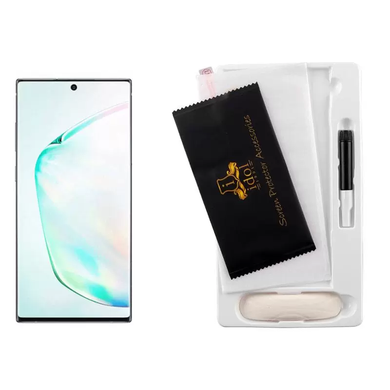 matshop.gr - IDOL 1991 TEMPERED UV GLASS SAMSUNG NOTE 10 N970F 6.3" 9H 0.20mm 10D SEMI WITH GLUE-TOOL FINGER UNLOCK FULL COVER TRANSPARENT