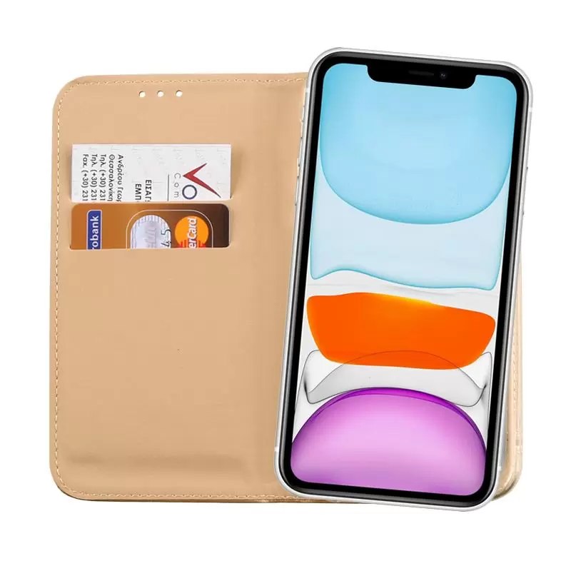 matshop.gr - VOLTE-TEL ΘΗΚΗ IPHONE 11 6.1" POCKET MAGNET BOOK STAND GOLD