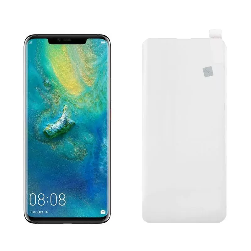 matshop.gr - IDOL 1991 TEMPERED UV GLASS HUAWEI MATE 20 PRO 6.39" 9H 0.20mm 10D SEMI WITH GLUE-TOOL FINGER UNLOCK FULL COVER TRANSPARENT