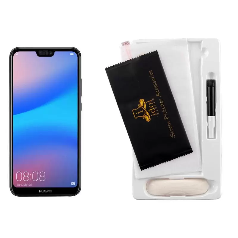 matshop.gr - IDOL 1991 TEMPERED UV GLASS HUAWEI P20 LITE 5.84 9H 0.20mm 10D SEMI WITH GLUE-TOOL FULL COVER TRANSPARENT