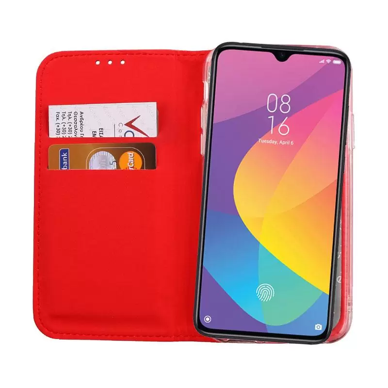 matshop.gr - VOLTE-TEL ΘΗΚΗ XIAOMI MI 9 LITE 6.39" POCKET MAGNET BOOK STAND RED