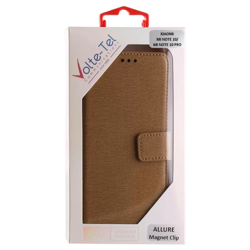 matshop.gr - VOLTE-TEL ΘΗΚΗ XIAOMI MI NOTE 10/MI NOTE 10 PRO 6.47" ALLURE MAGNET BOOK STAND CLIP GOLD