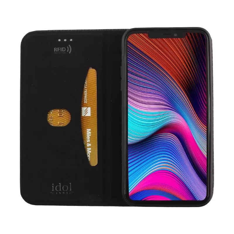matshop.gr - IDOL 1991 ΘΗΚΗ IPHONE 11 PRO 5.8" ELITE ANTI-RFID BOOK STAND BLACK