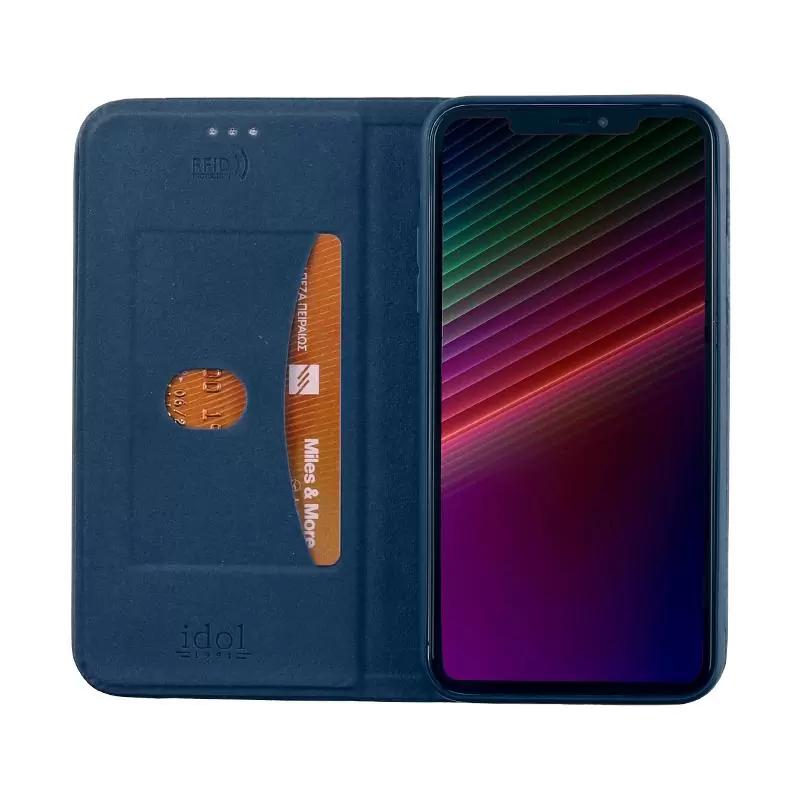 matshop.gr - IDOL 1991 ΘΗΚΗ IPHONE 11 6.1" ELITE ANTI-RFID BOOK STAND BLUE