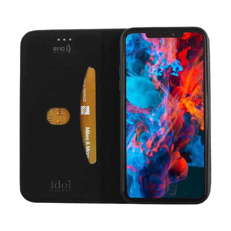 matshop.gr - IDOL 1991 ΘΗΚΗ IPHONE 11 PRO MAX 6.5" ELITE ANTI-RFID BOOK STAND BLACK