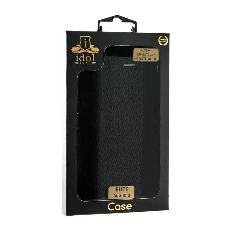 matshop.gr - IDOL 1991 ΘΗΚΗ XIAOMI MI NOTE 10/MI NOTE 10 PRO 6.47" ELITE ANTI-RFID BOOK STAND BLACK