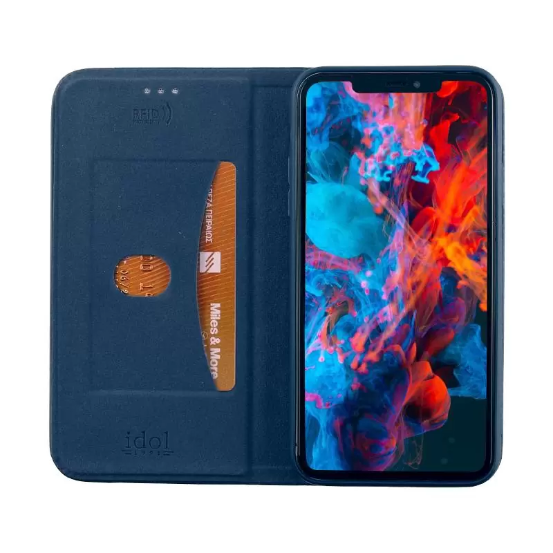 matshop.gr - IDOL 1991 ΘΗΚΗ IPHONE 11 PRO MAX 6.5" ELITE ANTI-RFID BOOK STAND BLUE