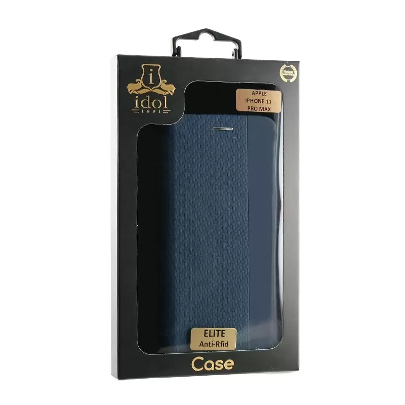 matshop.gr - IDOL 1991 ΘΗΚΗ IPHONE 11 PRO MAX 6.5" ELITE ANTI-RFID BOOK STAND BLUE