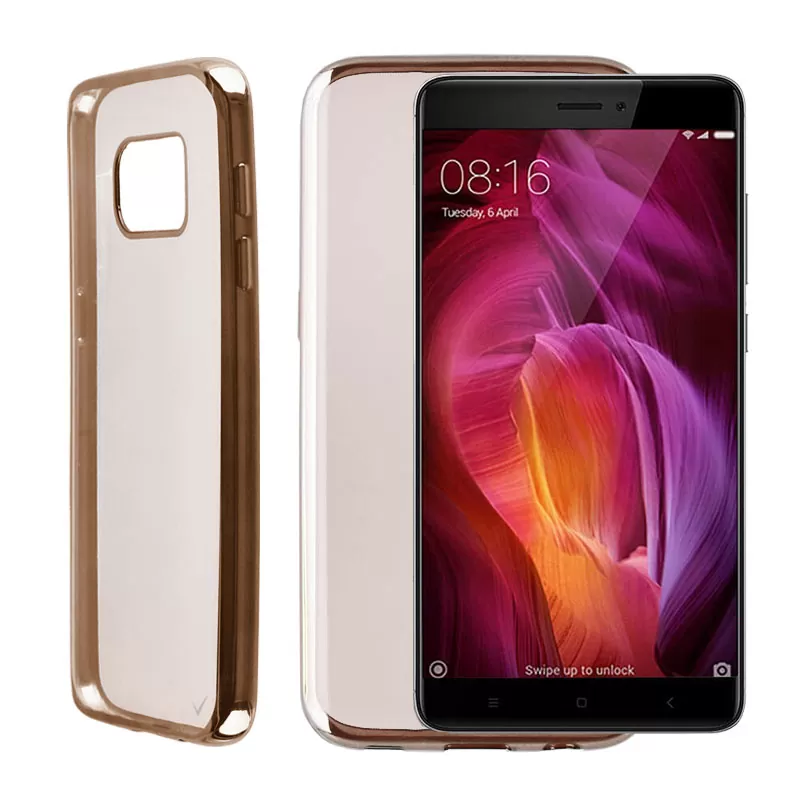 matshop.gr - VOLTE-TEL ΘΗΚΗ XIAOMI REDMI NOTE 4X 5.5" FACEPLATE ELECTROPLATING GOLD