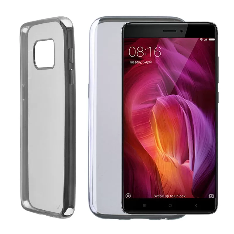 matshop.gr - VOLTE-TEL ΘΗΚΗ XIAOMI REDMI NOTE 4X 5.5" FACEPLATE ELECTROPLATING GREY