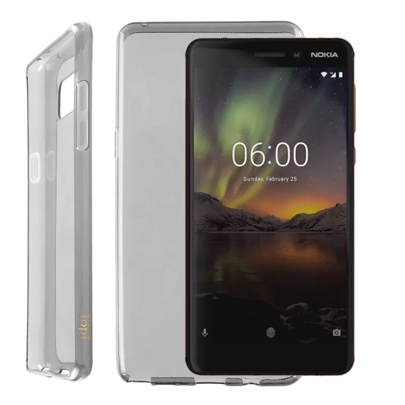 matshop.gr - IDOL 1991 ΘΗΚΗ NOKIA 6.1 5.5" AIR SLIM TPU ΔΙΑΦΑΝΗ ΓΚΡΙ