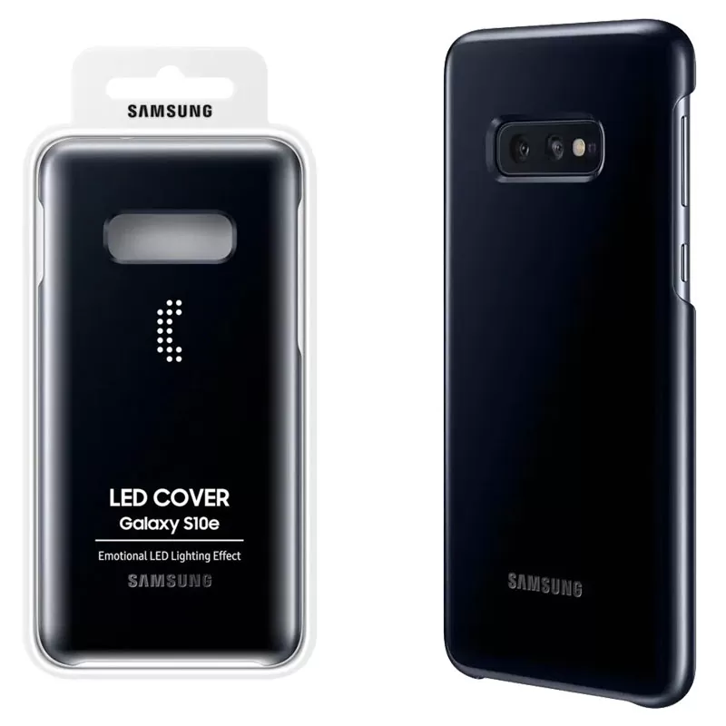 matshop.gr - ΘΗΚΗ SAMSUNG S10e G970 NFC POWERED LED COVER EF-KG970CBEGWW BLACK PACKING OR