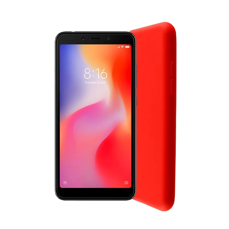 matshop.gr - LIME ΘΗΚΗ XIAOMI REDMI 6 5.45" VELVET TPU 4 SIDE RED