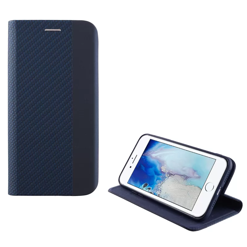 matshop.gr - IDOL 1991 ΘΗΚΗ IPHONE SE 2022/IPHONE SE 2020/IPHONE 8/7 4.7" ELITE ANTI-RFID BOOK STAND BLUE