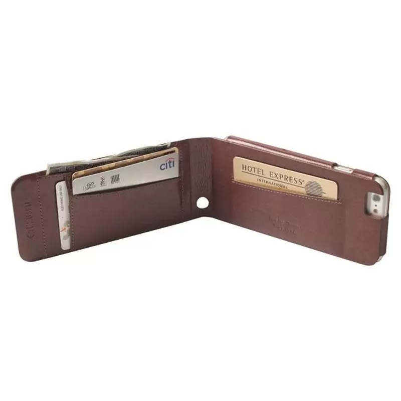 matshop.gr - KRUSELL ΘΗΚΗ IPHONE 6S/6 4.7" LEATHER WALLET CASE KALMAR BROWN