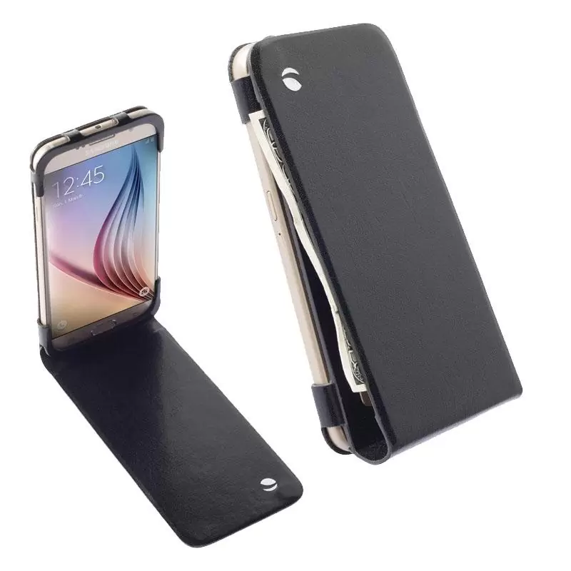 matshop.gr - KRUSELL ΘΗΚΗ SAMSUNG S6 G920 LEATHER WALLET CASE KALMAR BLACK