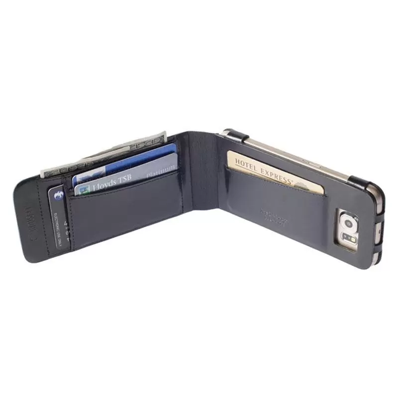 matshop.gr - KRUSELL ΘΗΚΗ SAMSUNG S6 G920 LEATHER WALLET CASE KALMAR BLACK