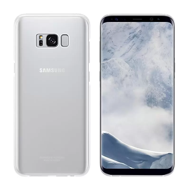 matshop.gr - ΘΗΚΗ SAMSUNG S8 PLUS G955 CLEAR COVER ΕF-QG955CSEGWW SILVER PACKING OR