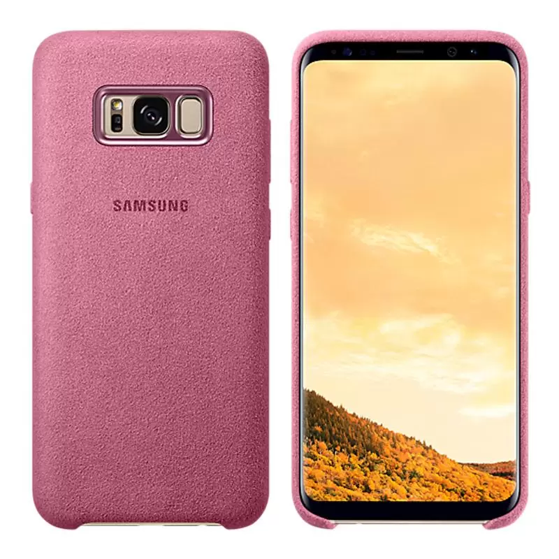 matshop.gr - ΘΗΚΗ SAMSUNG S8 PLUS G955 ALCANTARA COVER EF-XG955APEGWW PINK PACKING OR