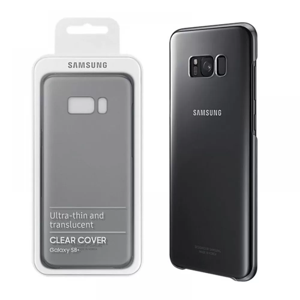 matshop.gr - ΘΗΚΗ SAMSUNG S8 PLUS G955 CLEAR COVER EF-QG955CBEGWW BLACK PACKING OR