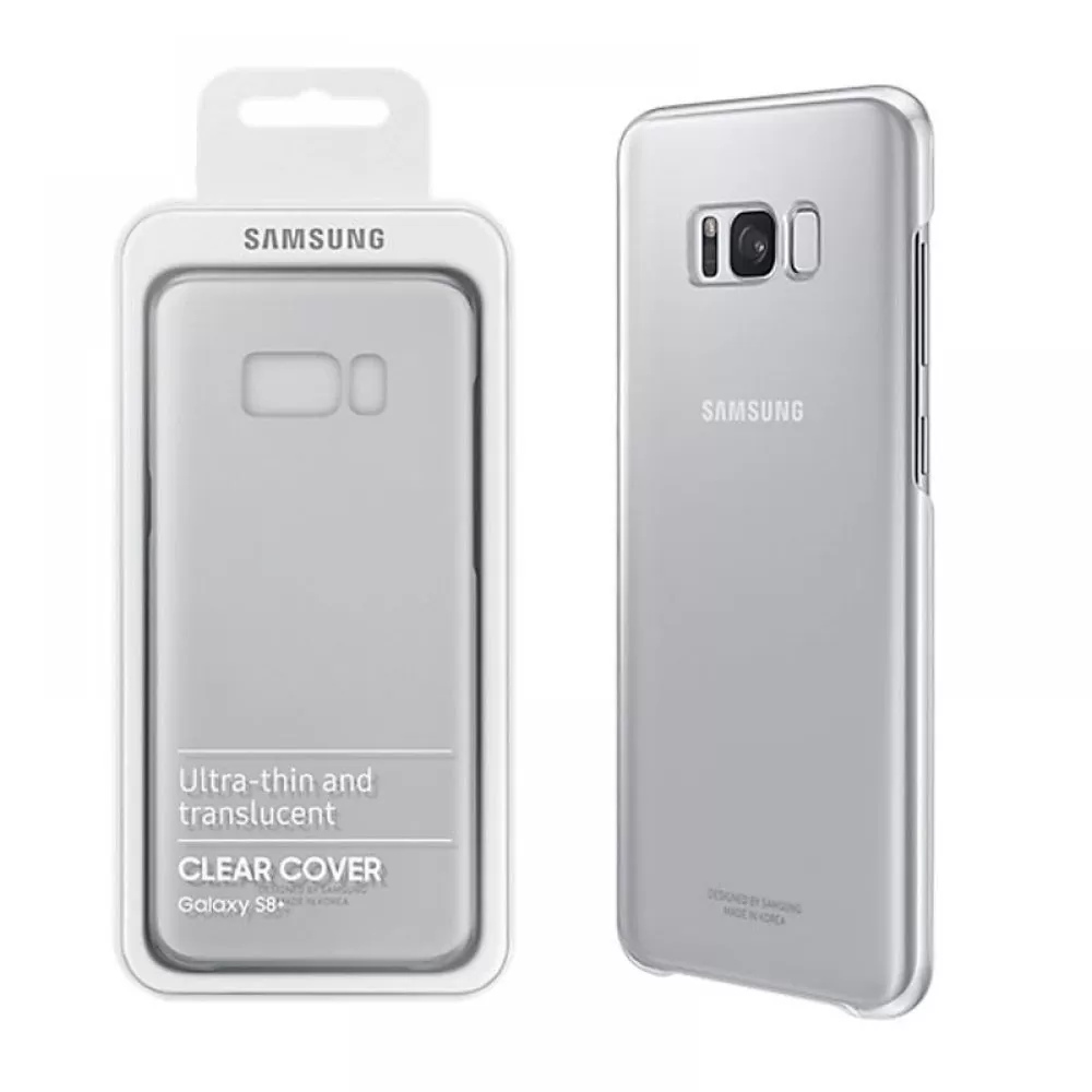matshop.gr - ΘΗΚΗ SAMSUNG S8 PLUS G955 CLEAR COVER ΕF-QG955CSEGWW SILVER PACKING OR