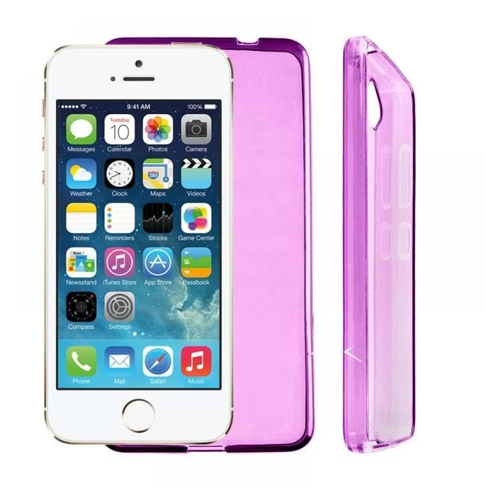 matshop.gr - VOLTE-TEL ΘΗΚΗ IPHONE SE/5/5S SLIMCOLOR TPU ΔΙΑΦΑΝΗ ΡΟΖ
