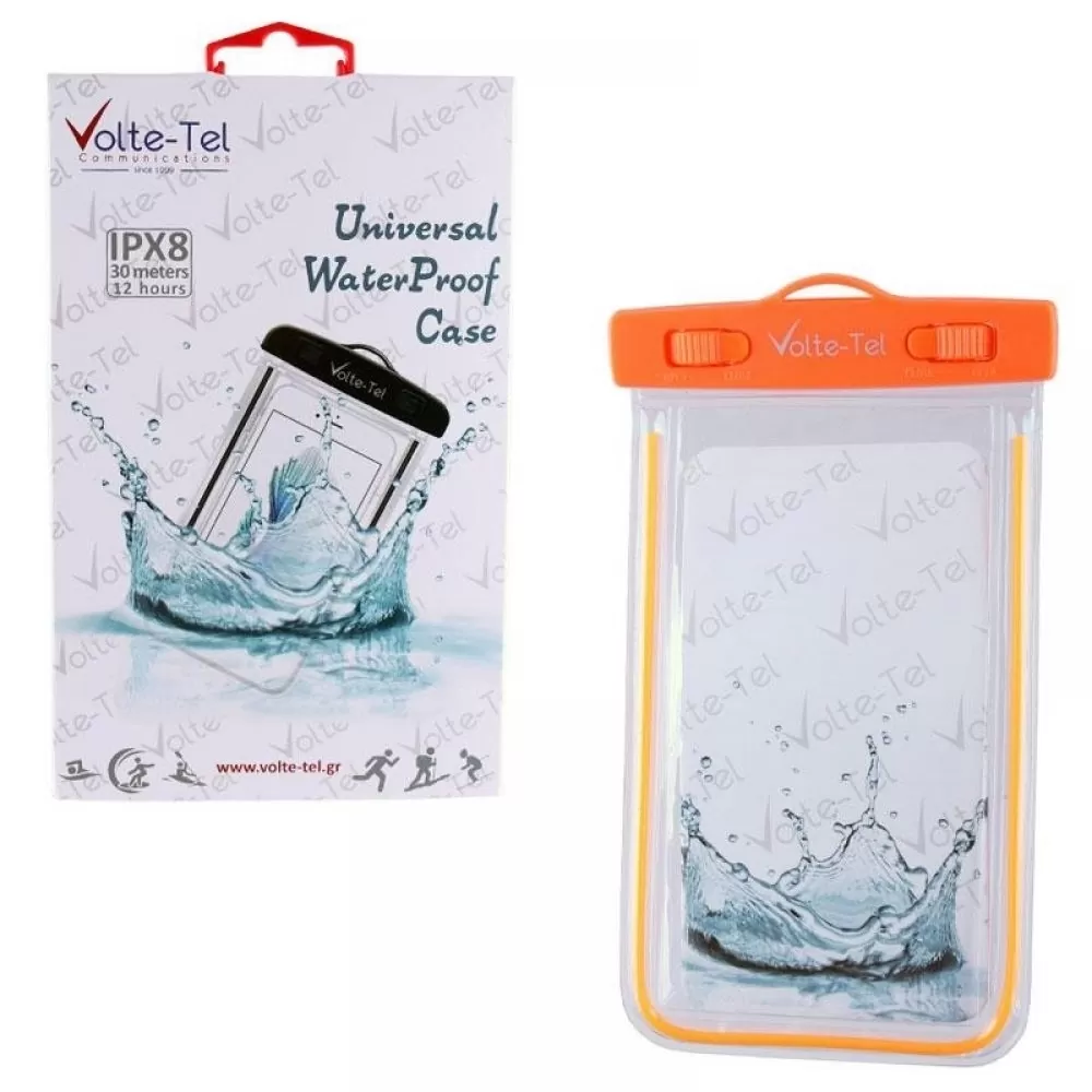 matshop.gr - VOLTE-TEL ΘΗΚΗ ΑΔΙΑΒΡΟΧΗ 2 IN 1 SPORTS ARMBAND LUMINUS IPX8 30m MAX SIZE 14.0cm x 7.0cm (5.4") ORANGE