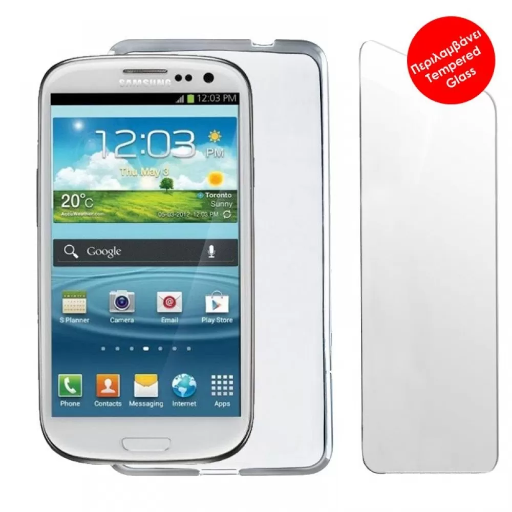 matshop.gr - VOLTE-TEL COMBO SAMSUNG YOUNG 2 G130 TEMPERED 0.30 + ΘΗΚΗ SLIMCOLOR WHITE