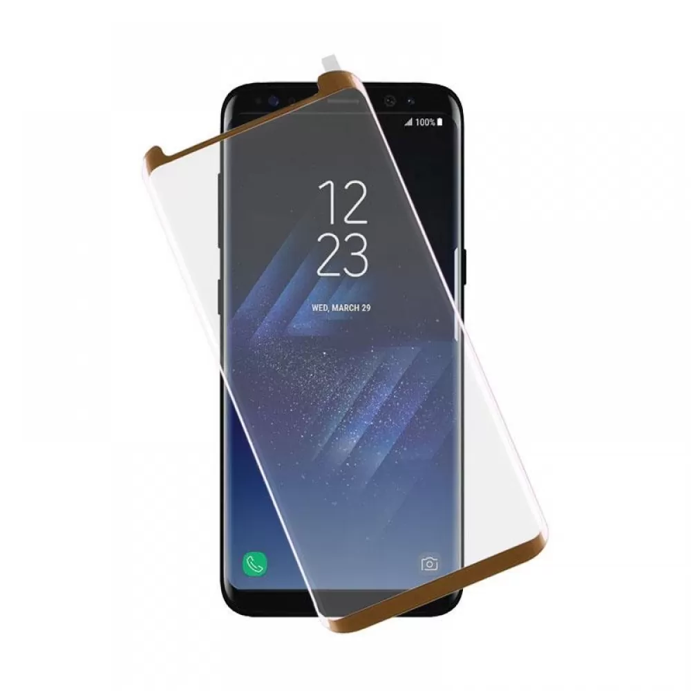 matshop.gr - IDOL 1991 TEMPERED GLASS SAMSUNG S8 G950 9H 0.30mm 3D SEMI CURVED GOLD